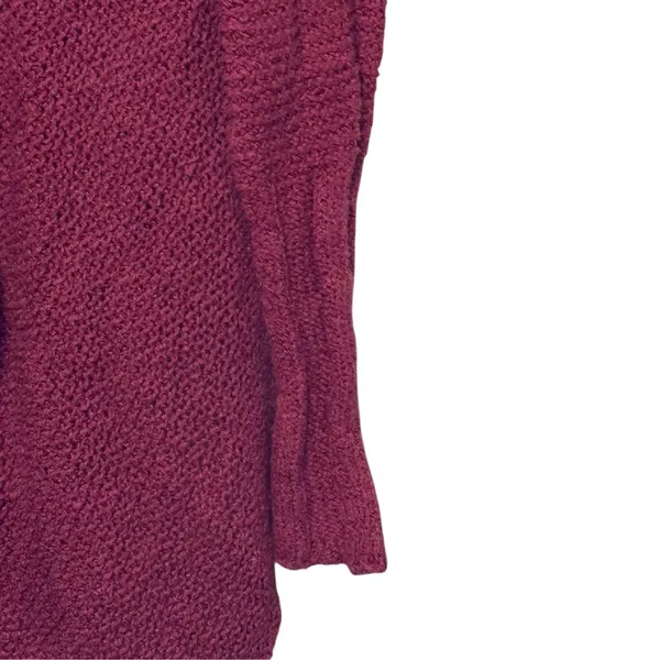 Free People Womens Sweater Long Sleeve Cardigan Snap Button Slouchy Red Large - Image 4