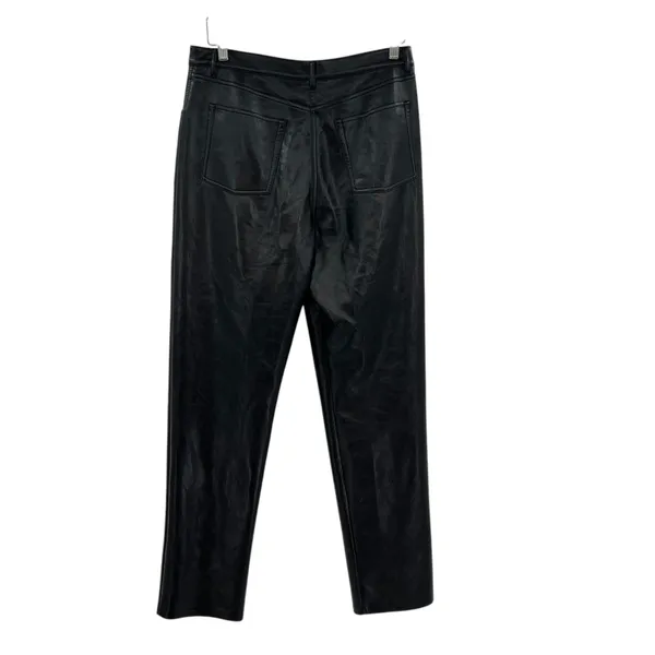 Aritzia Wilfred The Melina Pants‎ High Waisted Vegan Leather Black Size 12 - Image 9