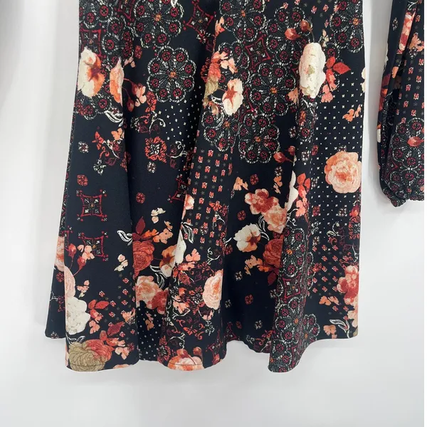 Abercrombie & Fitch Y2K Babydoll Mini Dress Sz XS Floral Whimsigoth Fairy Grunge - Image 6