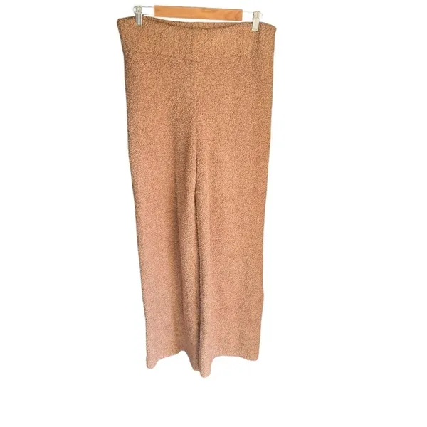 Skims - Cozy Knit Teddy Wide Leg Pants in Camel Sz L/Xl - Image 3
