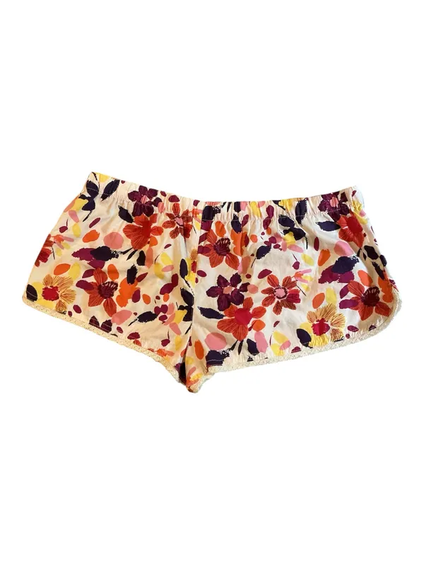 Aeropostale Floral Print Shorts with Crochet Lace Trim - Size Medium - Image 2