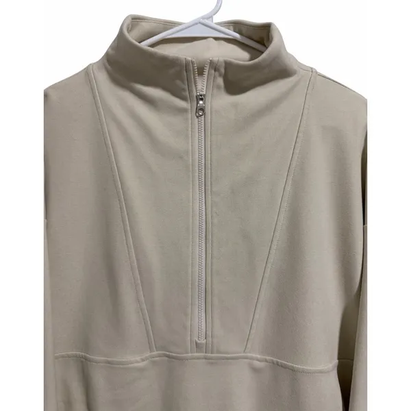 Varley Timberley‎ Half Zip Midlayer Sweatshirt Cement Marl Women's Size Medium - Image 3
