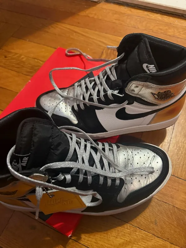 Nike Jordan Air High 1 Metallic Silver - Image 5
