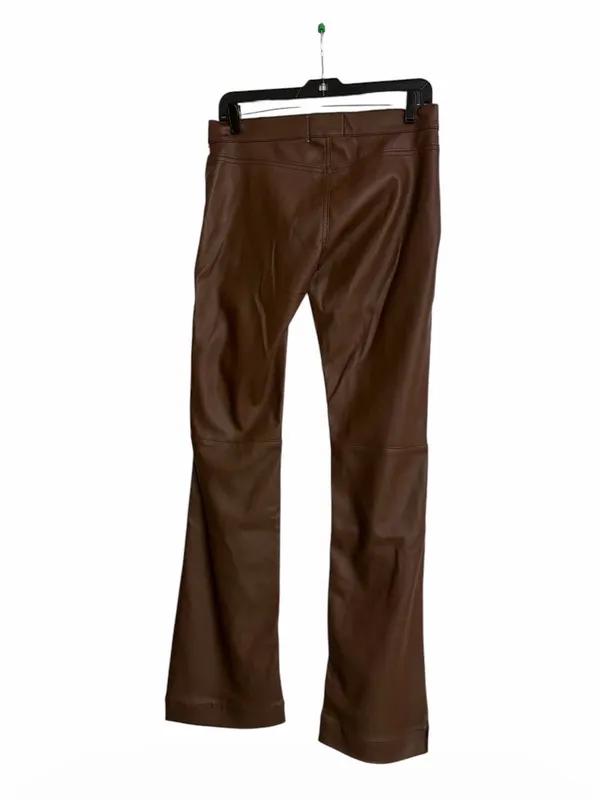 Revice Brown Faux Leather Flare Pant - Image 7