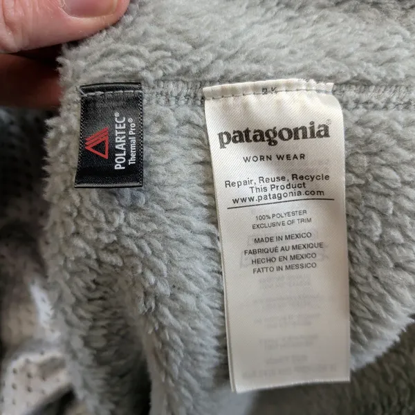 Patagonia Womens Re-Tool‎ Snap-T Fleece Pullover Grey Pink XS 25443 FA19 - Image 5