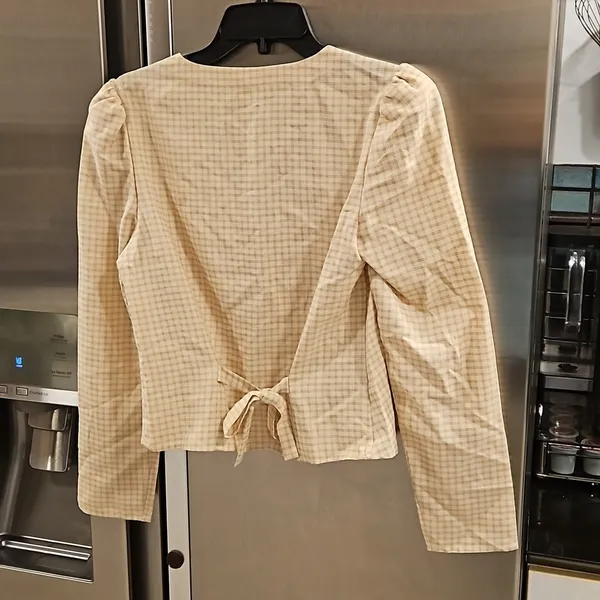 💕REFORMATION💕 Callie Top - Yellow Plaid ~ 4 NWOT - Image 7