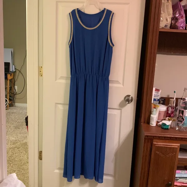 Mo & Co. dress 100% silk Blue Size M - Image 2