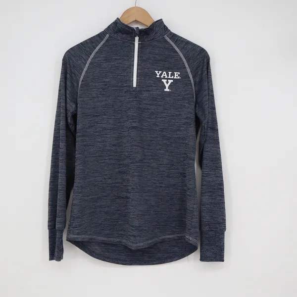 Colosseum Yale University Womens Navy Blue Space Dye 1/4 Zip Pullover Large - Image 2