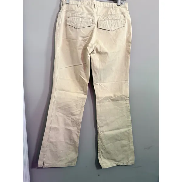 Abercrombie Fitch Khaki Bootcut‎ Pants Women Size 4L Casual Everyday - Image 5