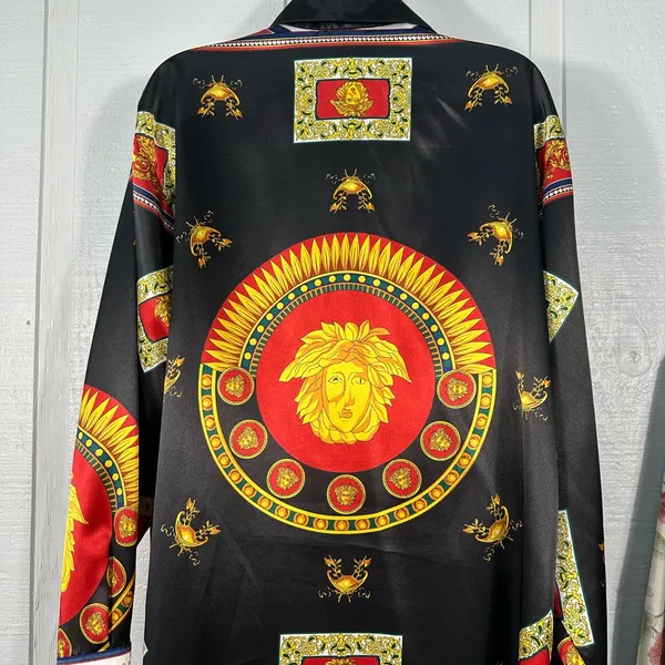 Vintage Fred David Women’s Satin Button Down Long Sleeve Blouse Size 14 … - Image 6