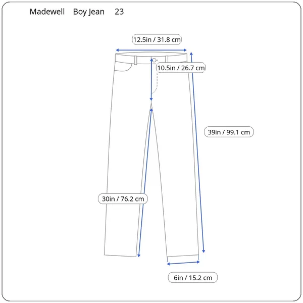 Madewell Womens‎ Jeans Size 23 The High Rise Slim Boy Jean Milton Wash Stretch - Image 13
