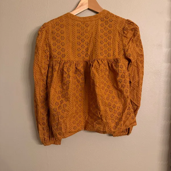 MADEWELL Eyelet Double-Tie Peasant Top‎ - Image 6