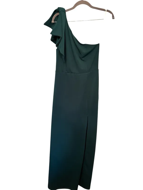 Lulu's One-Shoulder Emerald Green Dress - Image 4