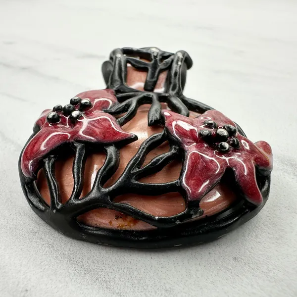Chico's Vintage Floral Enamel Pendant ✨ - Image 6