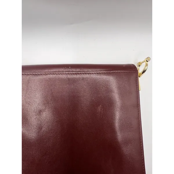 Cartier Vintage Must De Cartier Flap Bag Pouch No Strap Bordeaux - Image 5