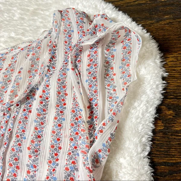 Aerie Floral Stripe Cap Sleeve Top - Image 3