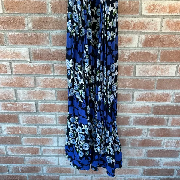Anthropologie Maeve Criss Cross Anakena Blue Floral Print Maxi Dress Women’s 4 - Image 6