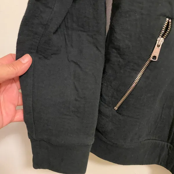 Everlane Womens Black Full Zip Jacket Size S Small Bust 34” Zipper - Image 4