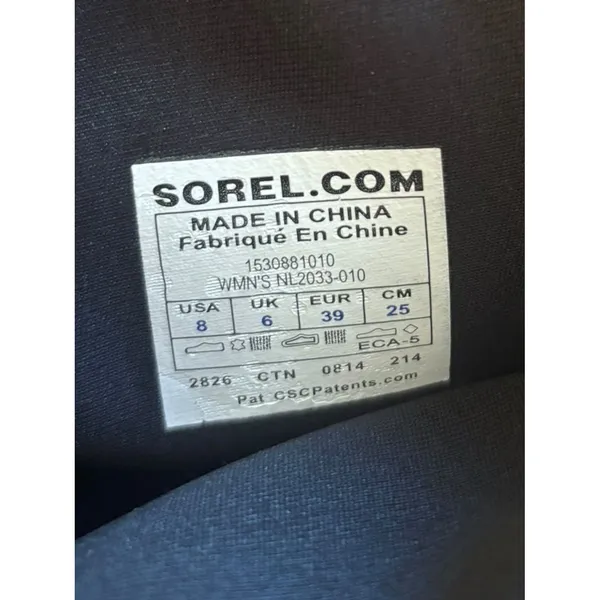 Sorel Conquest Carly Boots Womens 8 Black Suede Leather Waterproof Tall Riding - Image 10