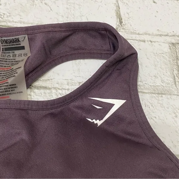 GYMSHARK Purple Wash Energy Seamless Crop Top Size Small - Image 11