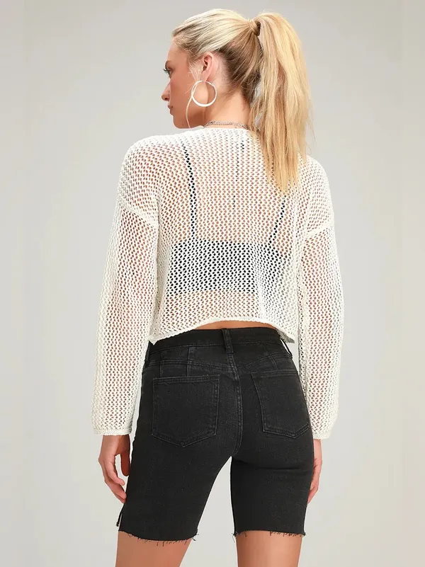 Free People We the Free Avery Washed Black High-Waisted Denim Bermuda Shorts 25 - Image 2