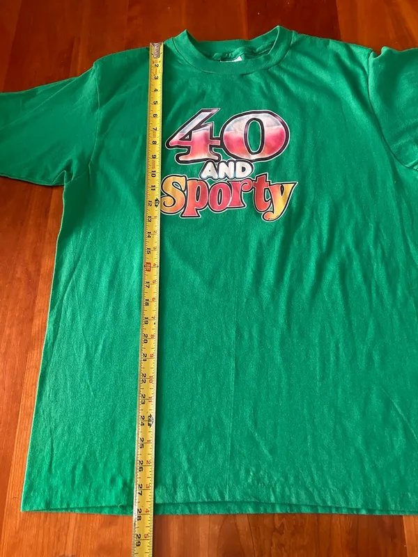 FIRM Vintage 80s single stitch 40 and Sporty Unisex t-shirt size XL - Image 9