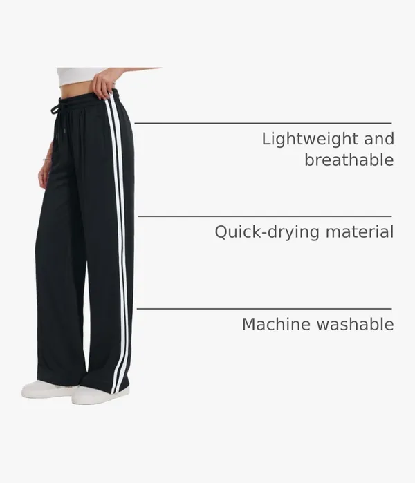 Black and white stripped track pants  - Image 3
