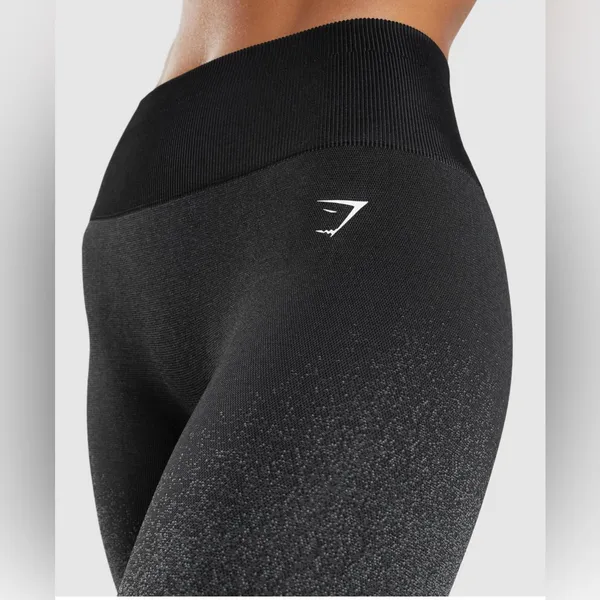 Gymshark Adapt Ombre Seamless‎ Leggins Black and White High Rise Sz Small - Image 3