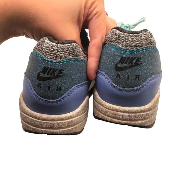 Nike Air Max Blue Gray Yellow Athletic Sneakers Size 7.5 Casual Sport Shoes - Image 5