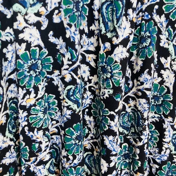 Free People NWT “Olivia” blue and green floral print swingy tunic mini dress. M - Image 4
