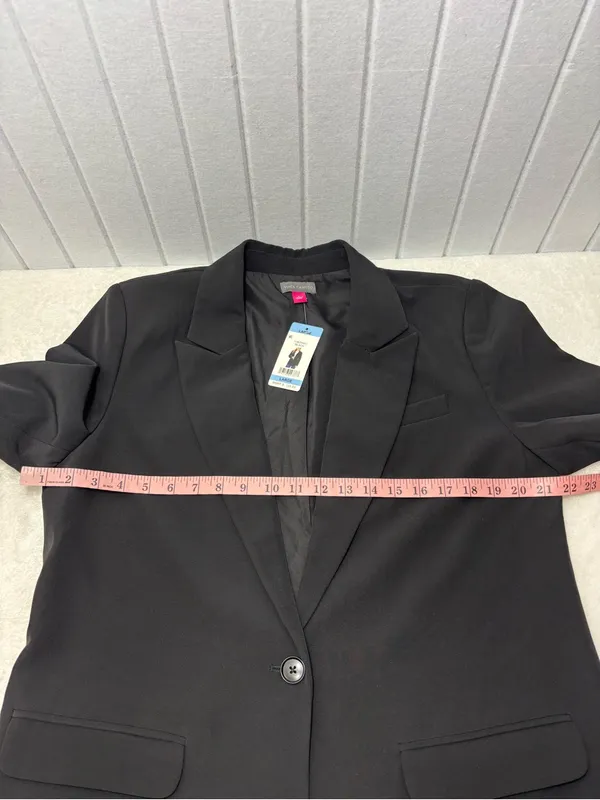 Vince Camuto Black Single-Button Notch Lapel‎ Blazer Jacket Size L Career Chic - Image 8