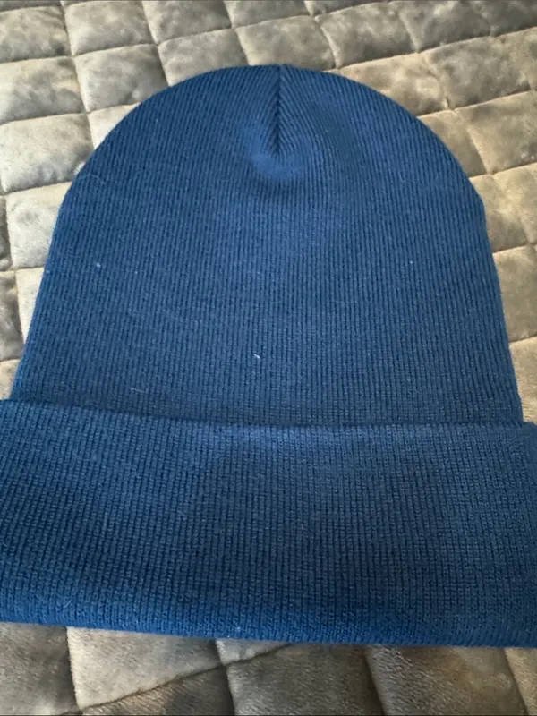 Dutch bros blue Knit Beanie with Smiley Patch - Image 2