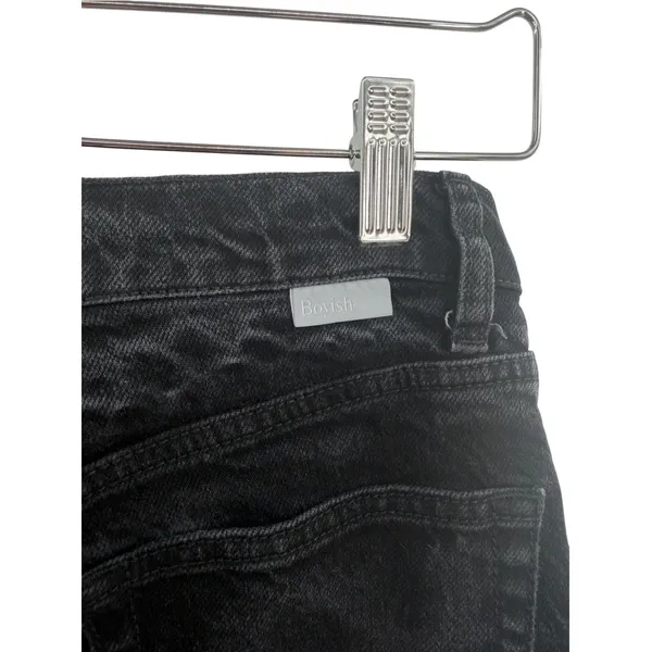 Boyish The Mikey High Rise Wide Leg Jeans Black Beauty Black Size 28 - Image 11