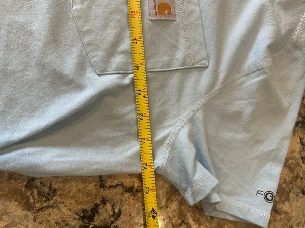 Women’s Carhartt Force Relaxed Fit Pocket T-shirt Light Blue Size XL New - Image 5