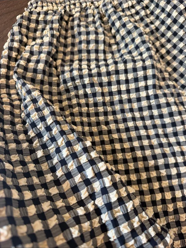 VRG GRL Freda Shorts in Tan/Black Gingham Size Medium - C11-712 - Image 6
