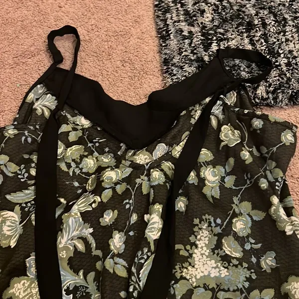Free People Solstice Floral Satin Camisole Black Combo Size XS - Image 5