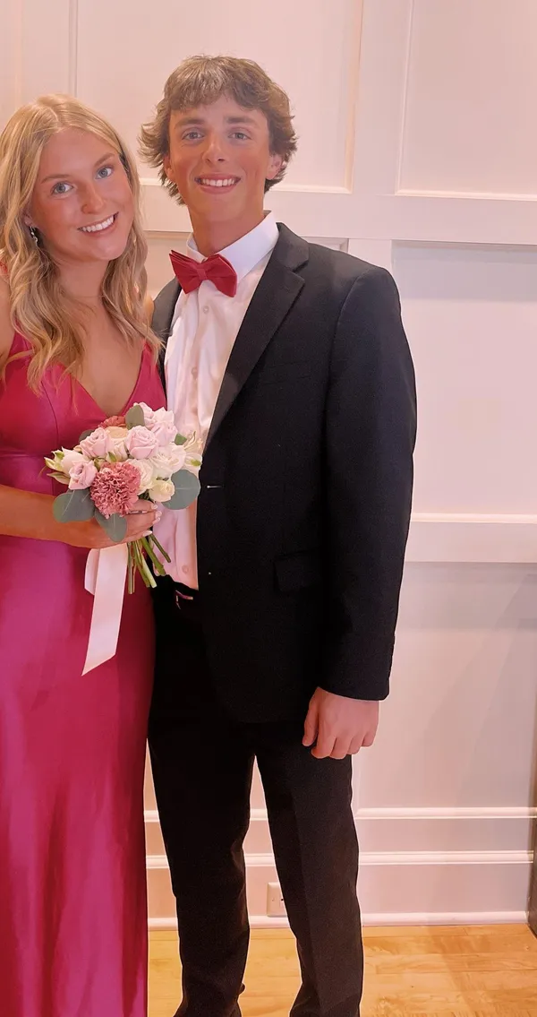 Dillards Pink Sparkly Corset Prom Dress - Image 3