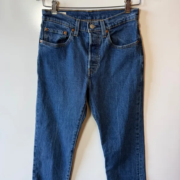 Levi Strauss 501 Original Fit Button‎ Fly Blue Denim Jeans W26 - Image 6