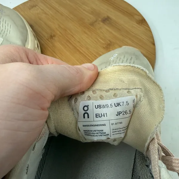 On Running Cloudmonster Sneakers Moon Fawn Beige Athletic Shoes Womens 9.5 - Image 10