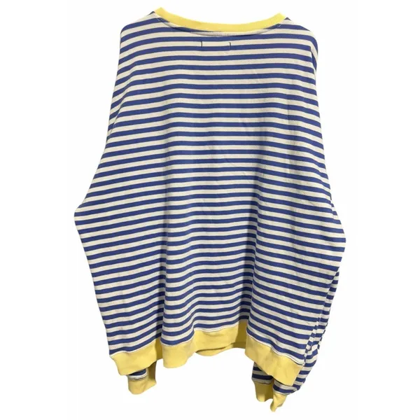 We The‎ Free x Free People Classic Striped Crew Cobalt Combo Women's Size XL - Image 2