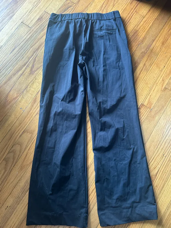 Halara High Waisted Wide Leg Pants Zipper Pockets Elastic Back M - Image 5