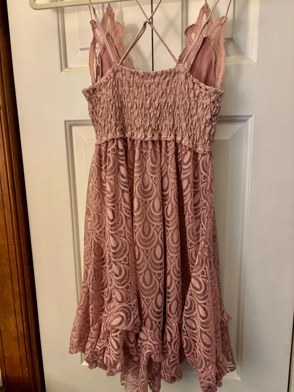 Free People Pink Adelia Lace Dress - Image 7