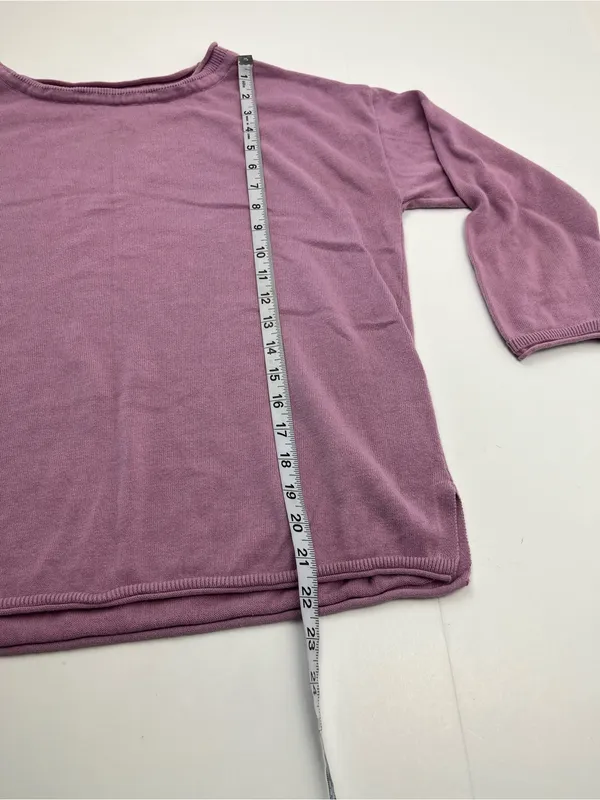 Pact 100% Organic Cotton Light Purple Pink‎ Pullover Sweater Womens Medium FLAW - Image 6