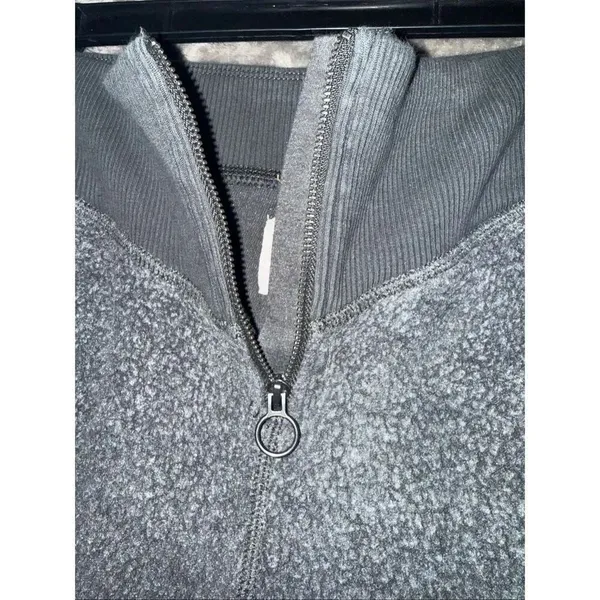 Aerie Sherpa Fleece Corset Jogger Charcoal Grey Terry Sweatpants Sz XS #769 - Image 9