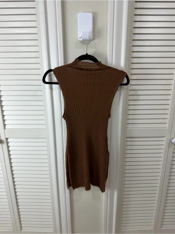 Skims Sheer Knit Mock Neck Tunic - Image 5