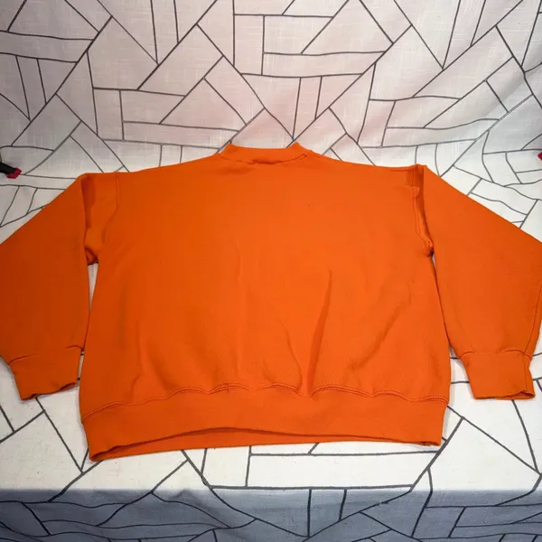 India Ink Paintworks Sweatshirt XL Orange Halloween‎ Witches Ghosts Cats Vintage - Image 5
