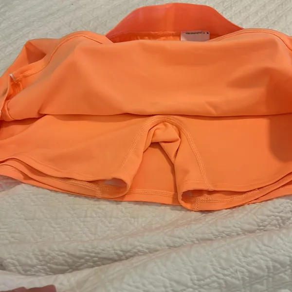 Nike DriFit Bright Orange/Peach Athletic Skort - Image 3