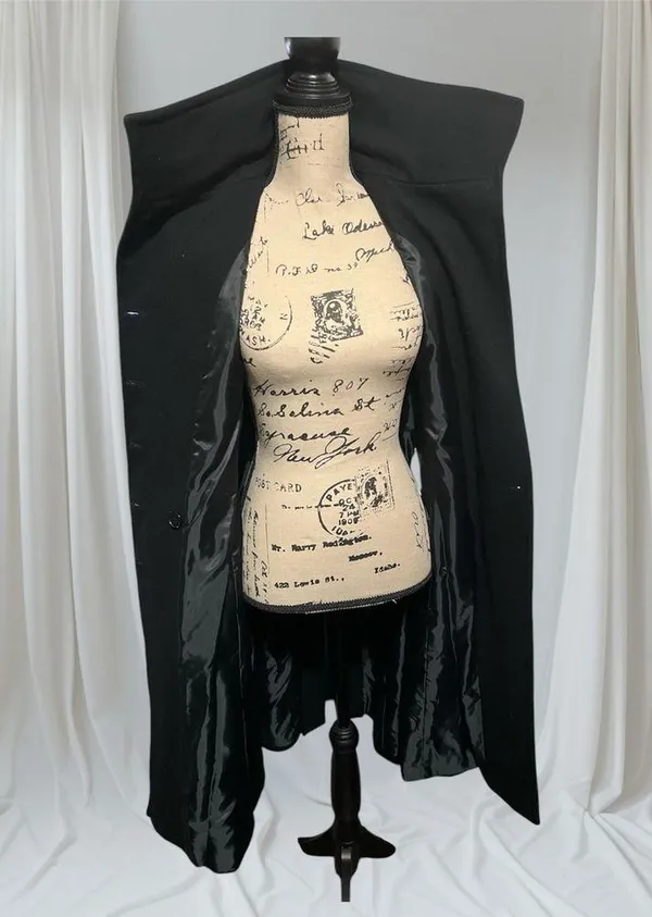 André Badi Wool Black Coat sz XXS - Image 6
