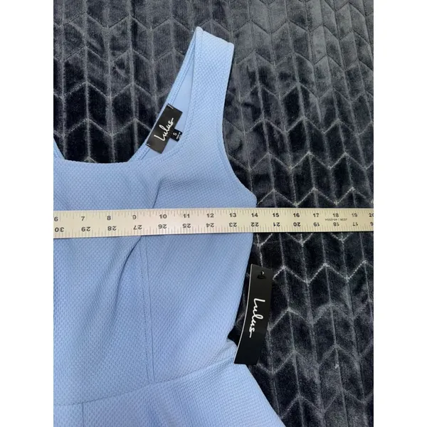 Lulus Home Before Daylight Periwinkle Sleeveless Skater Dress Sz Small NWT - Image 8