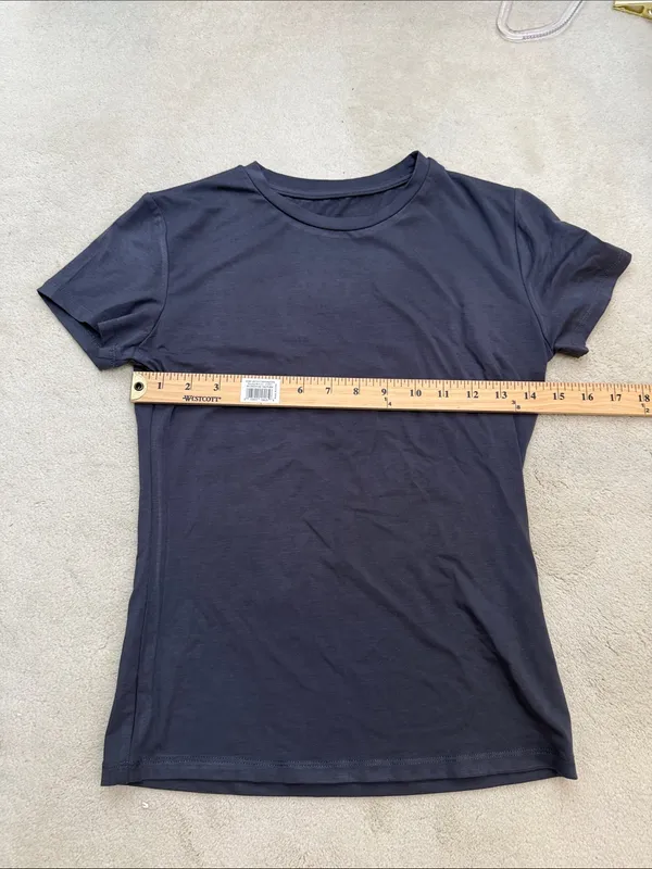 Abardsion Deep Grey Short Sleeve Crew Neck Slim Fit Fitted T-shirt Size Medium - Image 6